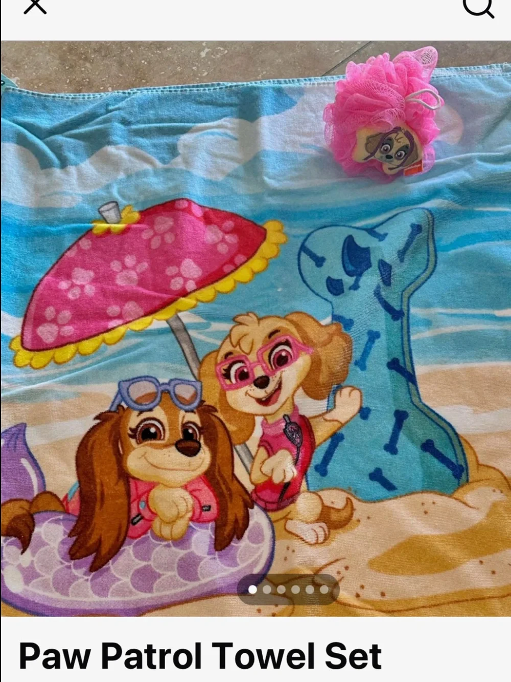 Paw Patrol Towel & Loofah